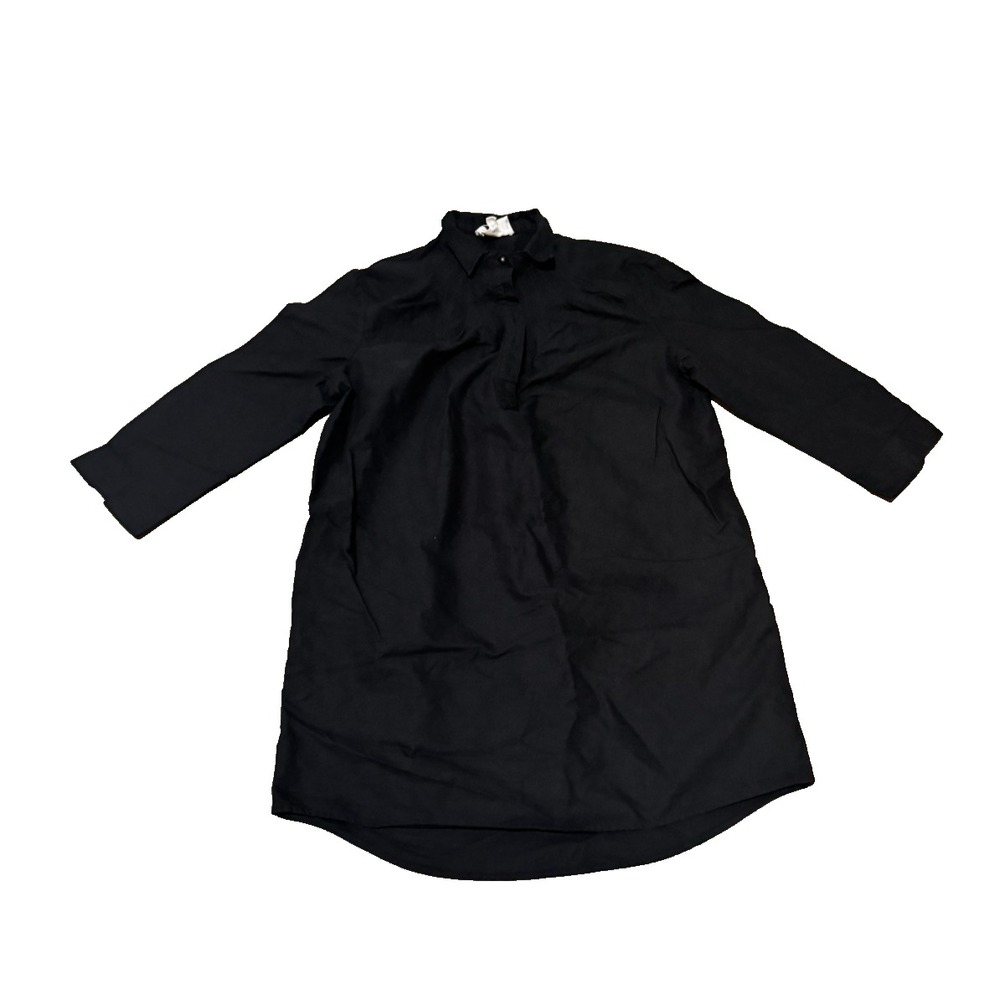 Pomander Place  Tuckernuck Polly Dress Medium Black Mini Boxy Fit PocketsL